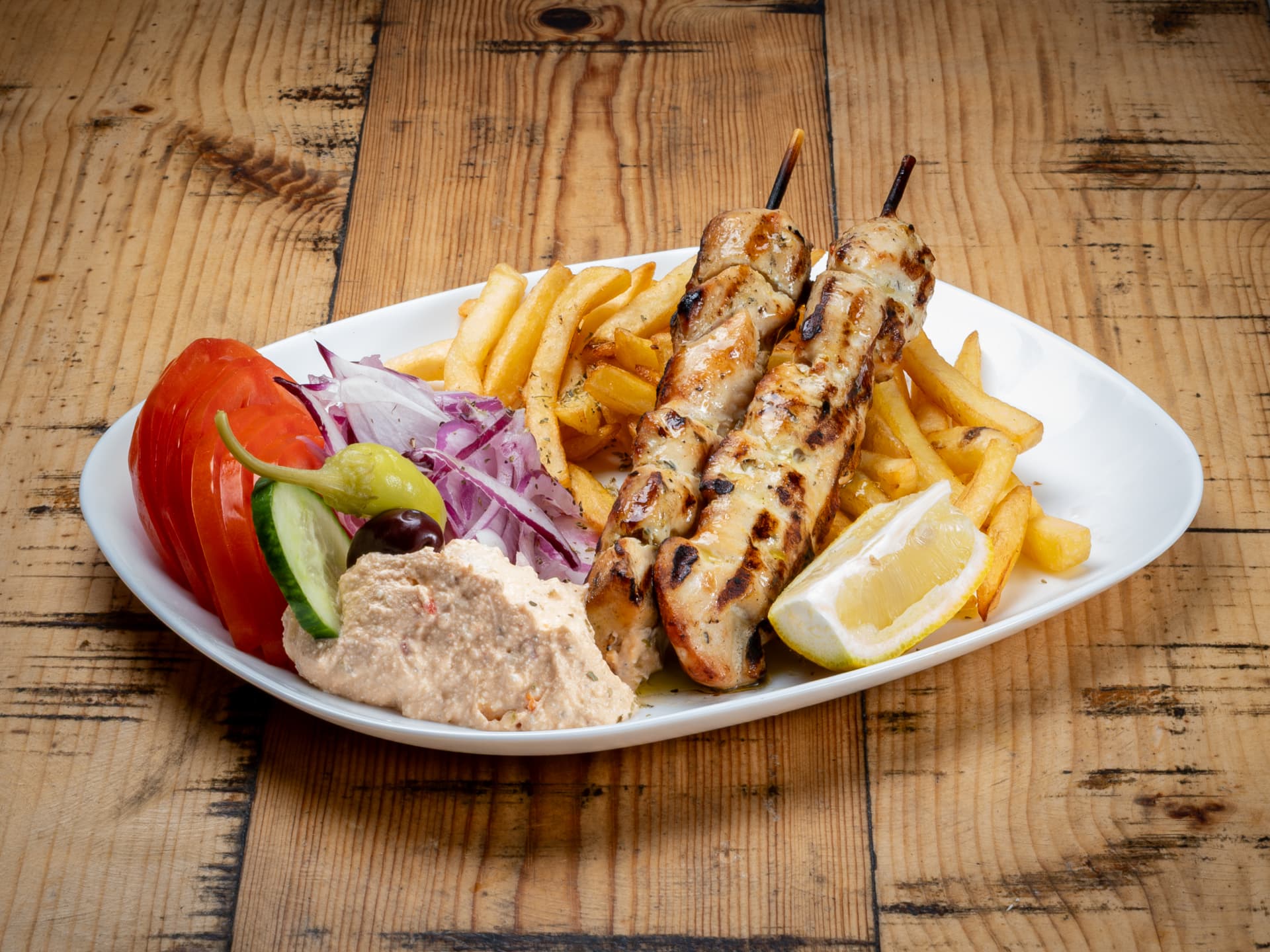 Souvlaki Teller · Hähnchen