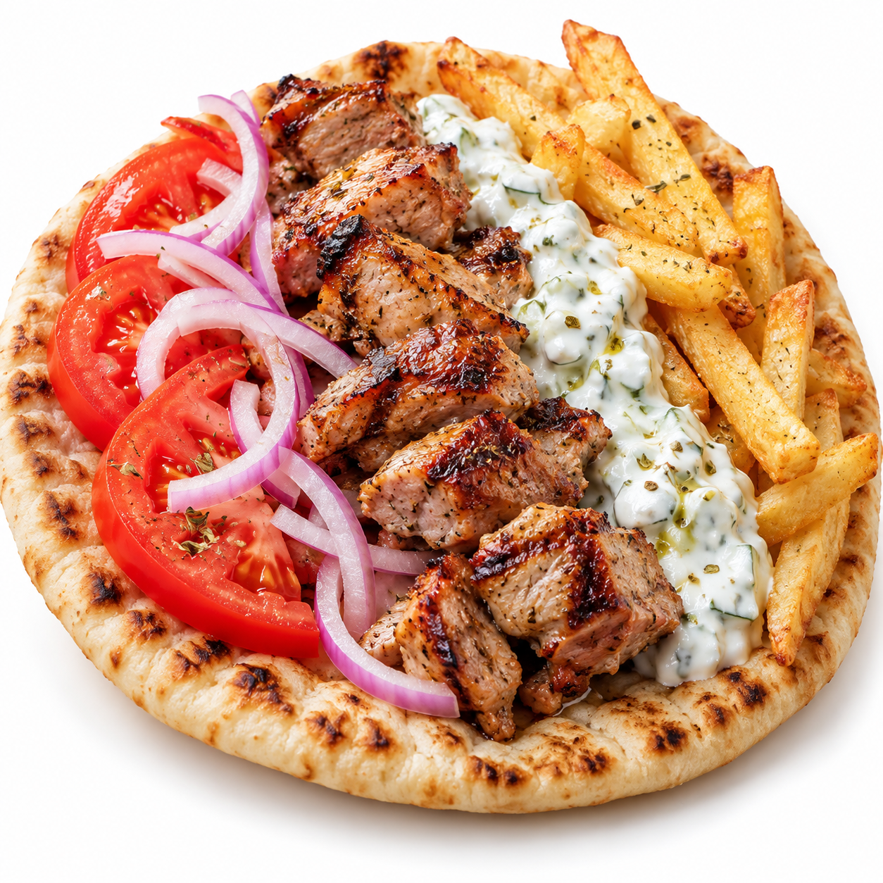 Kombination Souvlaki Pita